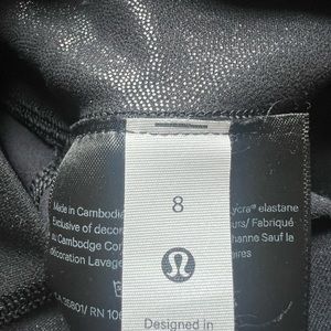 Shimmer black lululemon leggings size 8